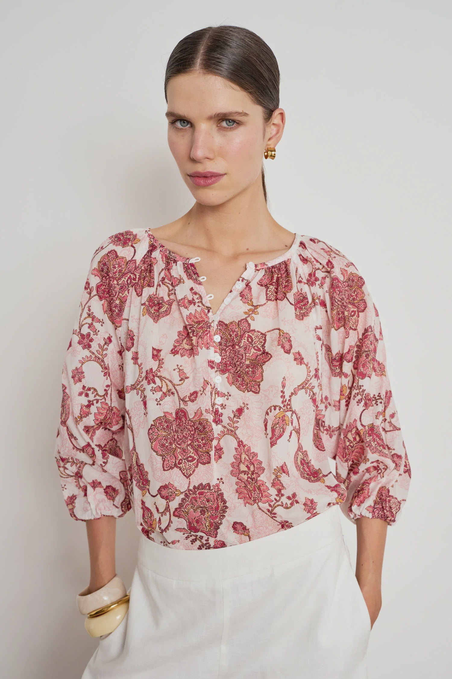 Vow Top - Rose Paisley