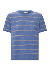 Sable Tee Stripe - Blue/Gold