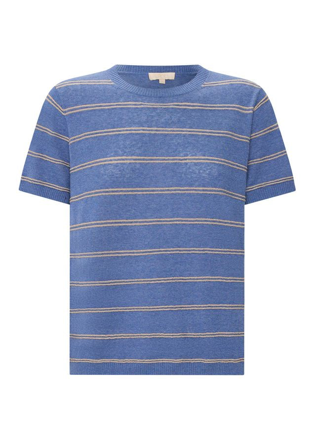 Sable Tee Stripe - Blue/Gold