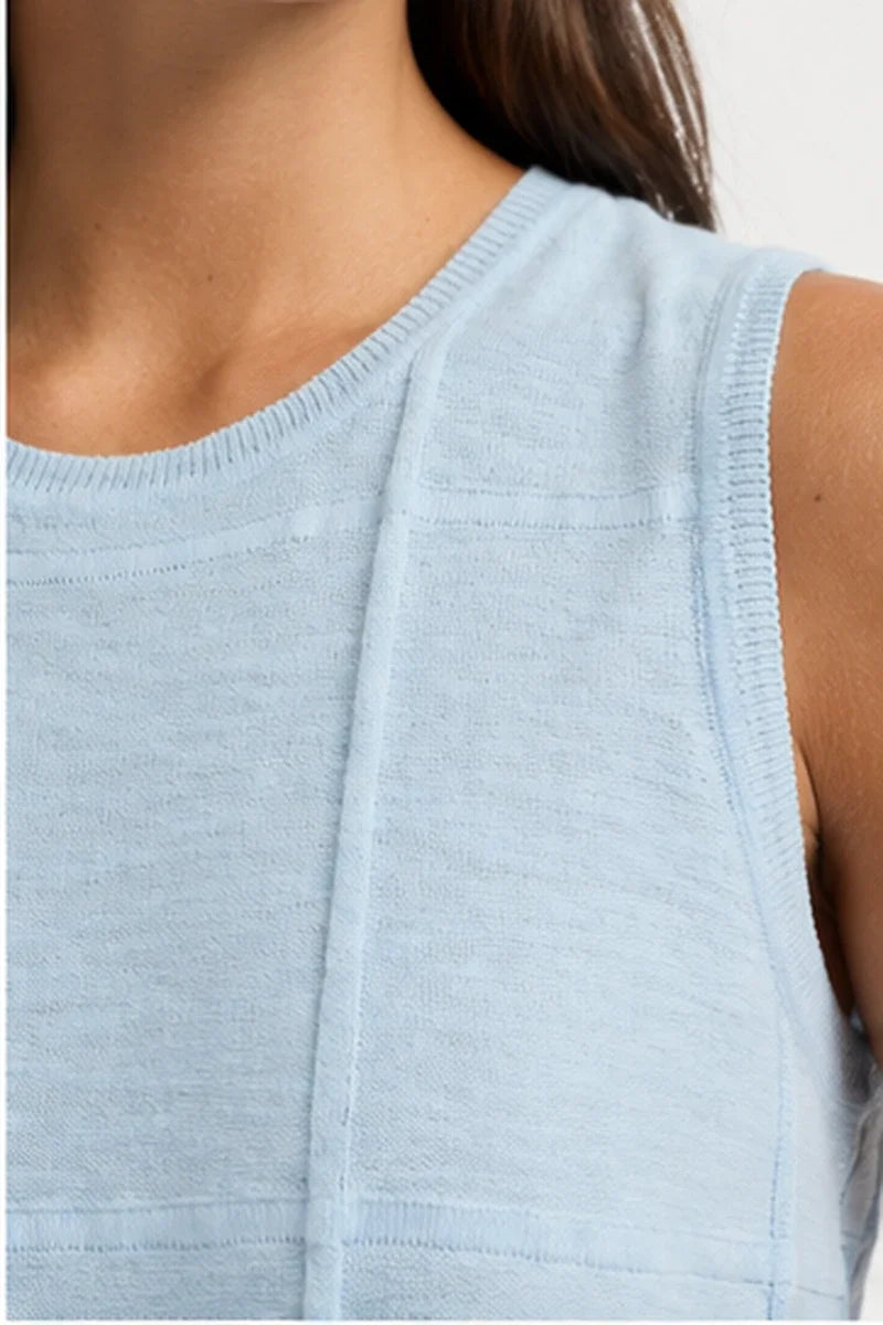Obscurity Knit Tank- Mist