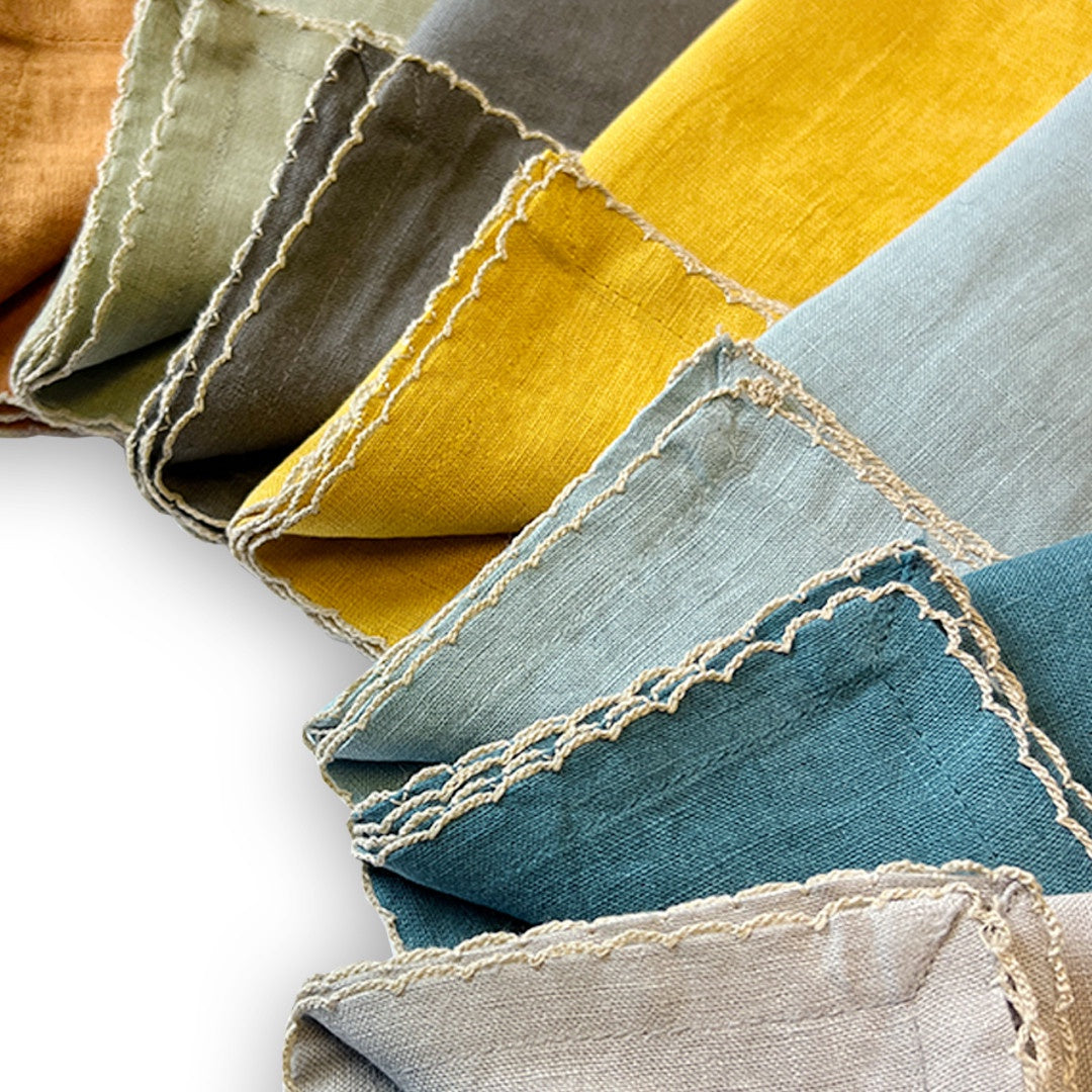 Patina Scalloped Napkin Set/4 - Presence Hamilton
